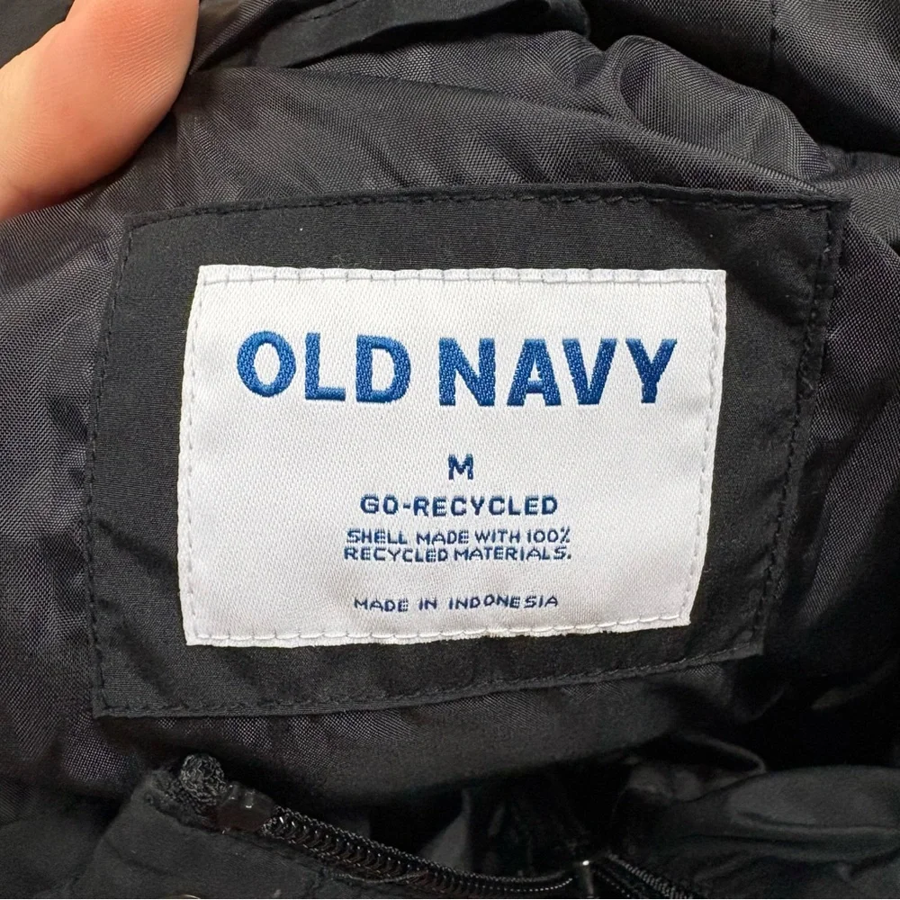 Old Navy Black Hooded Zip Up Frost-Free Puffer Jacket Kids M/8